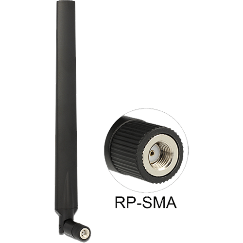   Antennes WiFi   Antenne omni. 2.4Ghz 4dBi / 5Ghz 7dBi RP-SMA 360 88899