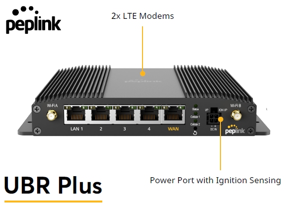 UBR PLUS LTE : Routeur 4G avec 2 Modems LTE Cat 7 et 6 + 1 WAN GE